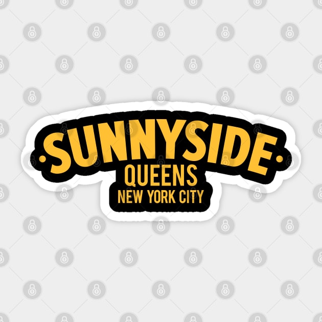 Sunnyside Queens Logo - Artistry Meets Simplicity in Urban Elegance Sticker by Boogosh